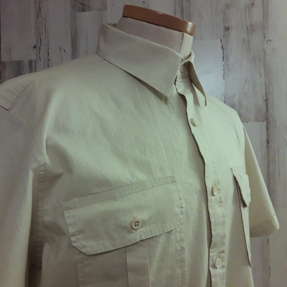 Bundle “3 x $20" TIMBERLAND Men's S/S Button Down Cotton Cream Shirt M - Picture 4 of 8
